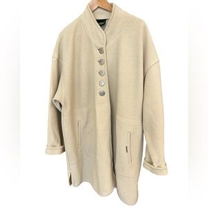 Geiger size 38 (M-L) boiled wool long classic coat in great used condition